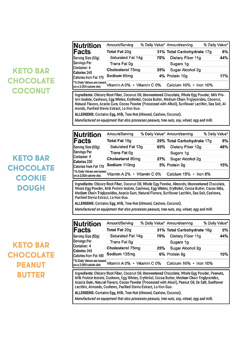 Keto Bar Variety Pack (12 Pack)