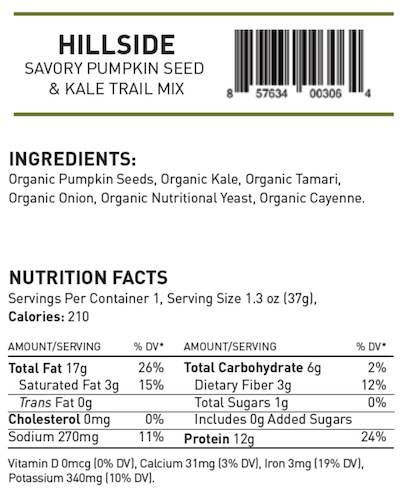 Hillside Savory Pumpkin Seed & Kale Trail Mix