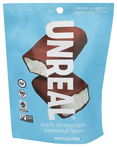 Unreal, Coconut Bars Dark Chocolate, 4.2 Ounce