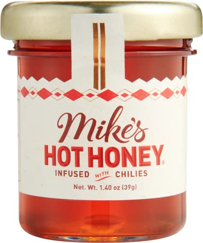 Mini tarros de miel caliente de Mike | Miel con sabor, dulzura y calor, 100% miel pura | No perecedero, sin gluten y apto para paleo (12 minifrascos) 