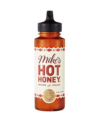 Mike's Hot Honey, botella exprimible de 12 oz (1 paquete), miel con un toque, dulzura y calor, miel 100% pura, estable en almacenamiento, sin gluten y paleo 