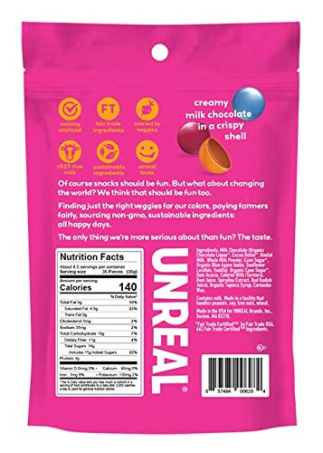 Unreal, Candy Coated Milk Chocolate Gems, 5 Ounce