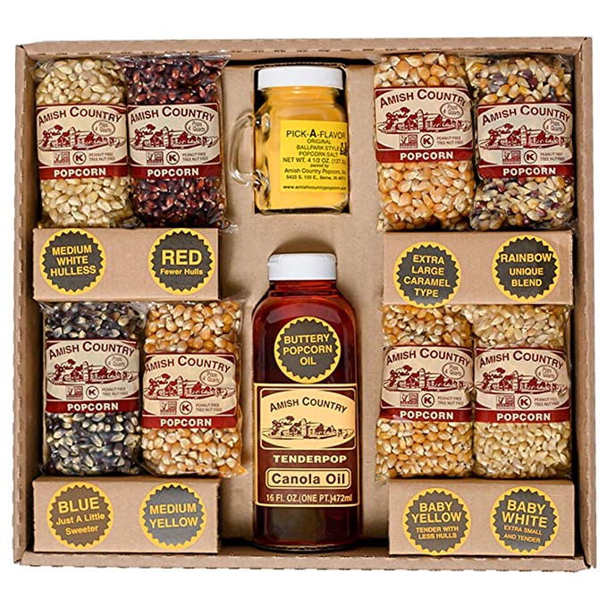 Open 4oz. Gift Box of Amish Country Popcorn
