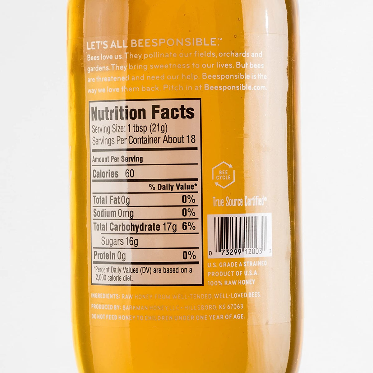 Bee Harmony American Raw Orange Blossom Honey