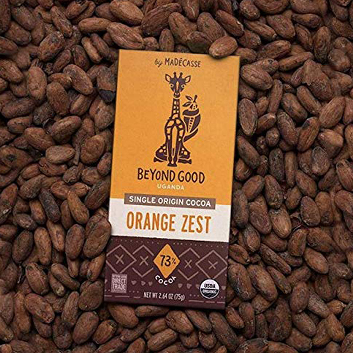 Zeste d'Orange 73% Cacao d'Origine Unique d'Ouganda