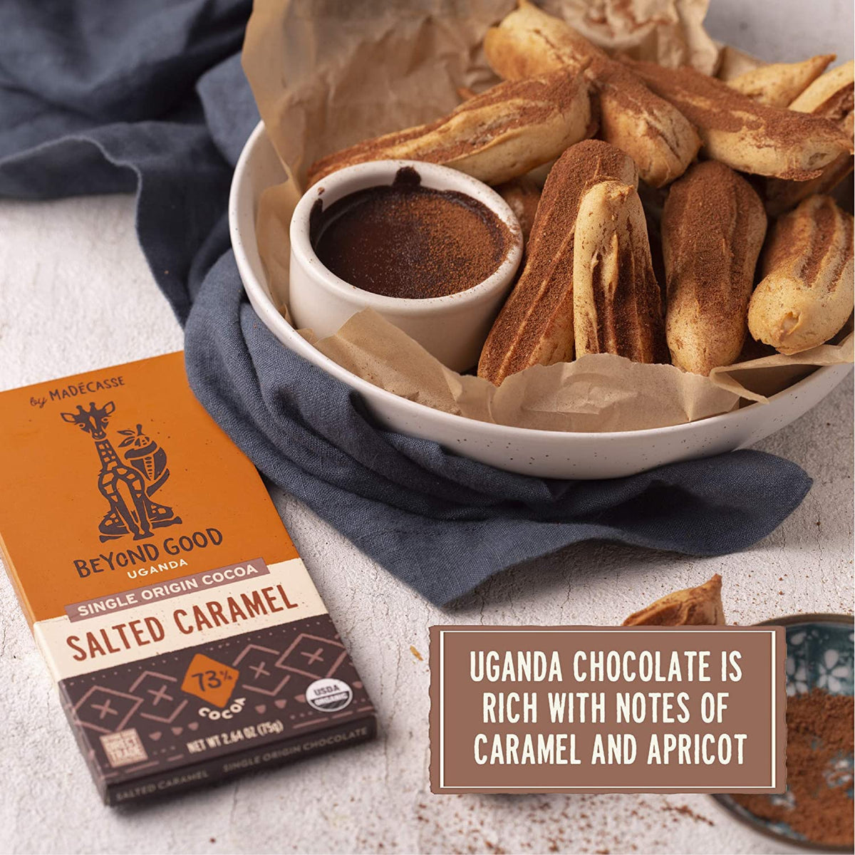Set de chocolate amargo de origen único de Uganda