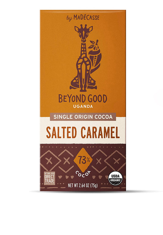 Caramel salé 73% Cacao d'origine unique d'Ouganda