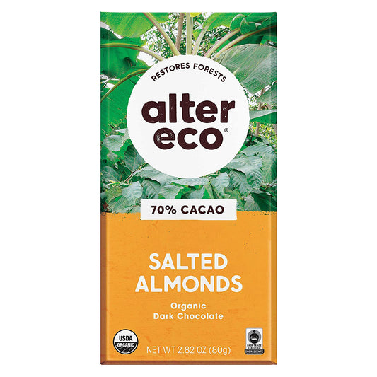 Salted Almonds Organic Dark Chocolate