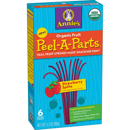 Organic Fruit Peel-A-Parts Strawberry Splits
