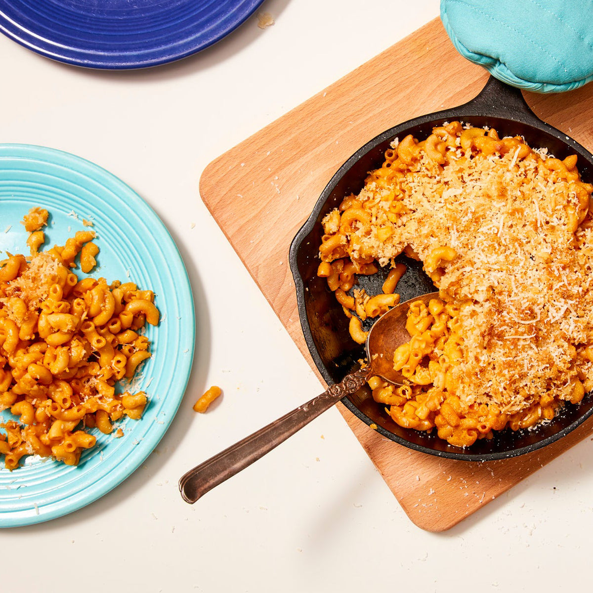 Pasta De Garbanzos Y Macarrones Con Queso