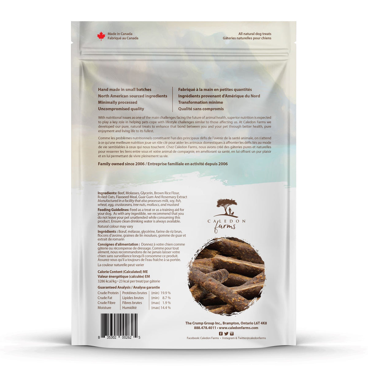Palitos de carne masticables