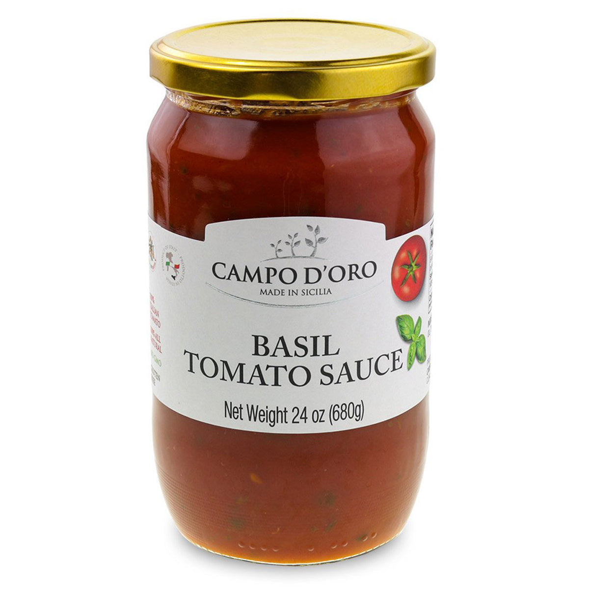Campo D'oro Tomato Sauce — Arrabbiata, Basil, Marinara or Puttanesca