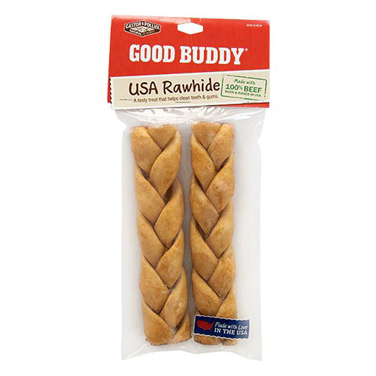 Good Buddy USA Rawhide Braided Stick With Natural Chicken Flavor