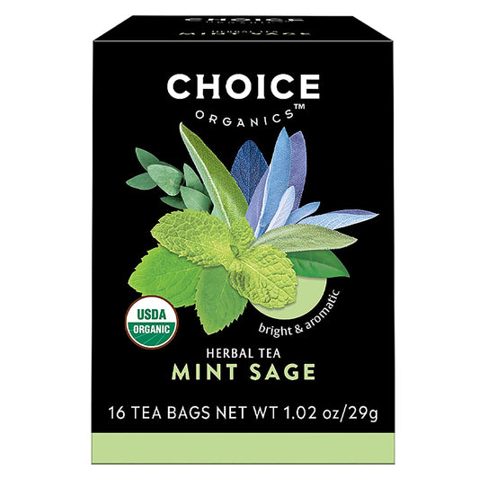 Té orgánico de menta y salvia