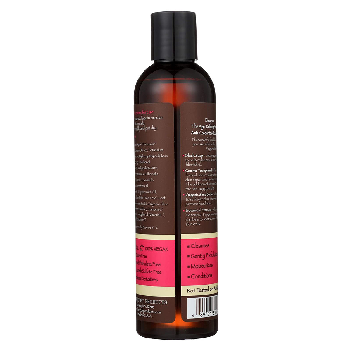 Limpiador facial de jabón negro