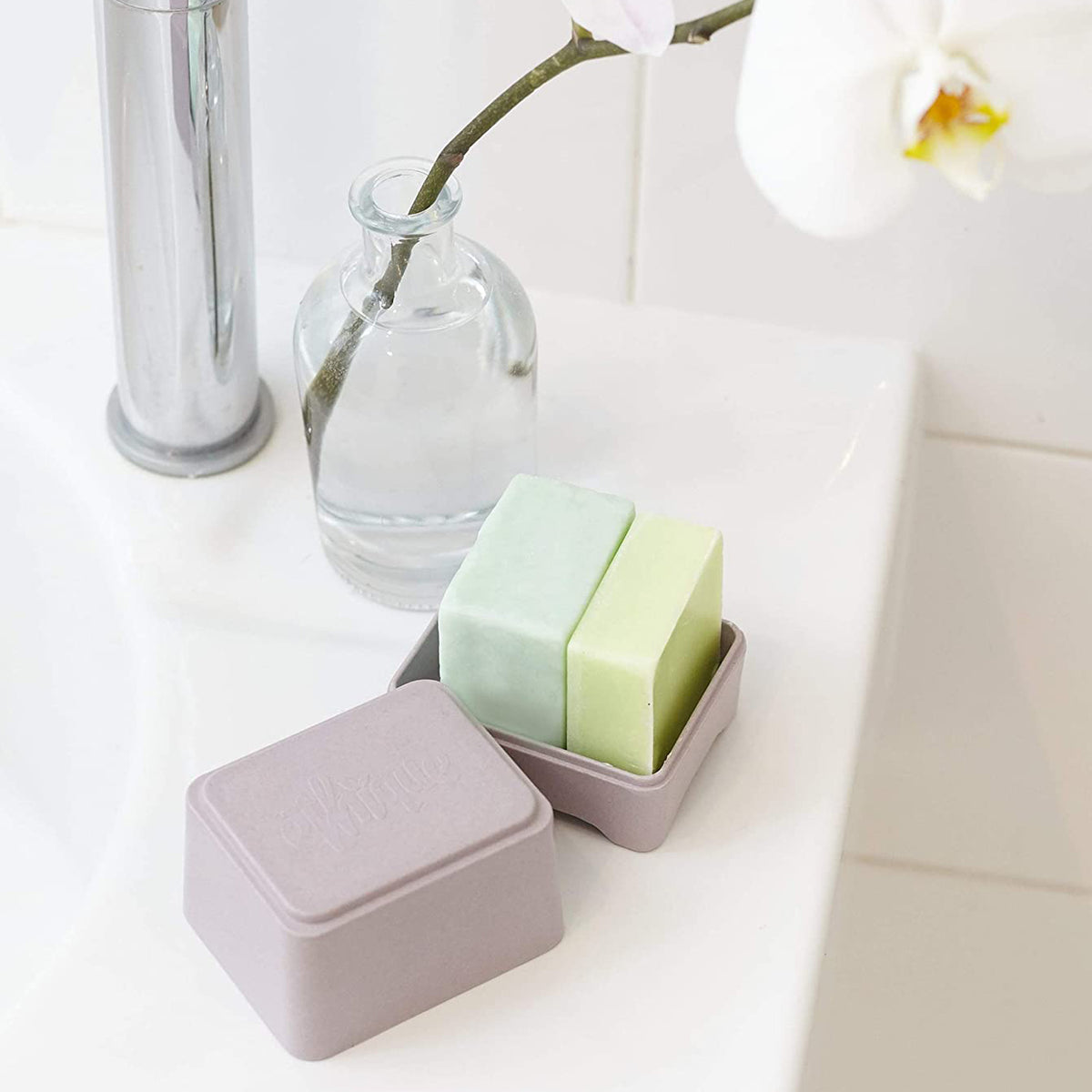 Self Draining In-Shower Container