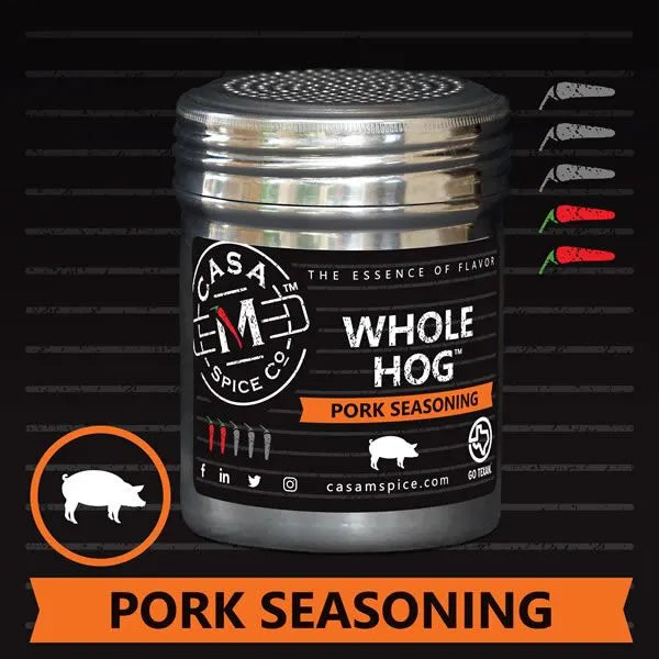 Whole Hog Pork Seasoning - Original - 10 oz Stainless Shaker