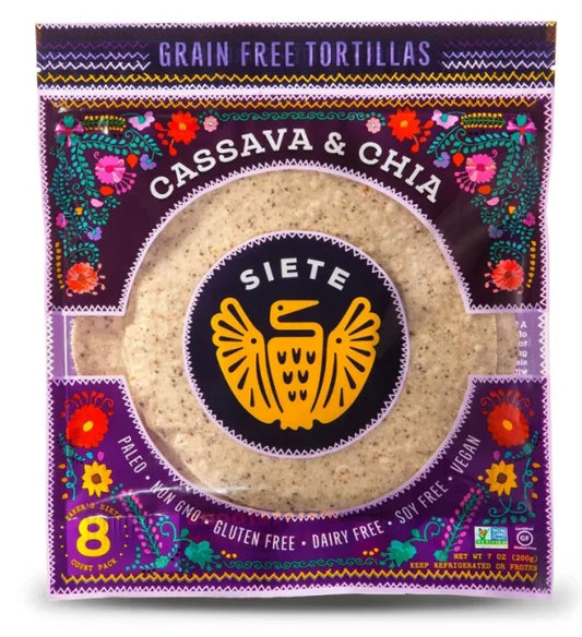 Tortillas sin cereales: yuca y chía