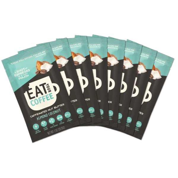 Eat Your Coffee Caffeinated Almond Coconut Nut Butter — 8 Single-Serve Pouches