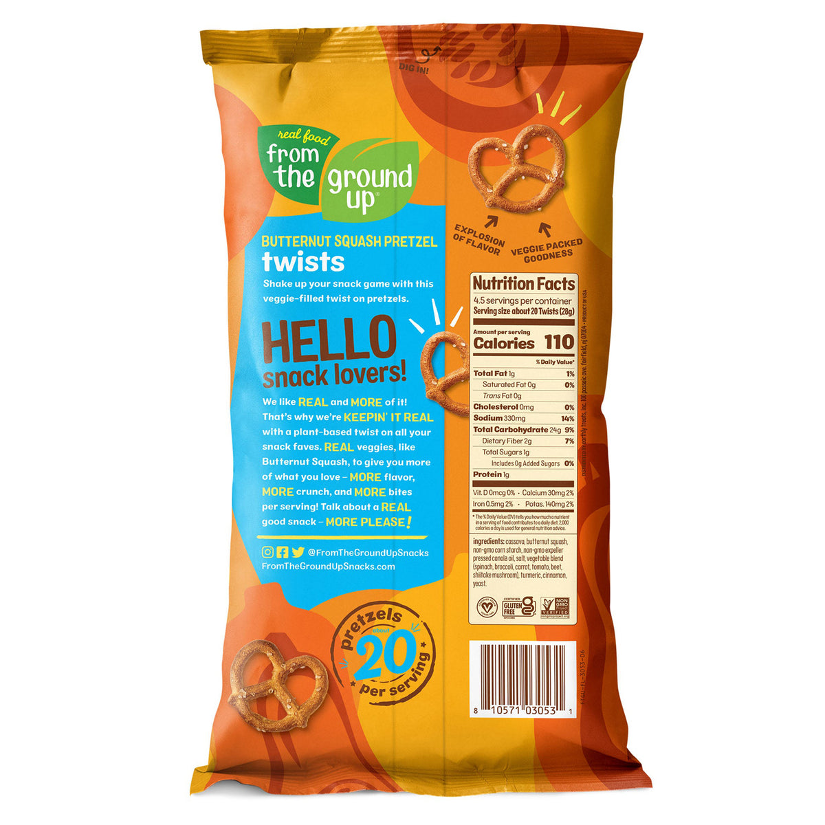 Bretzels torsadés à la courge musquée