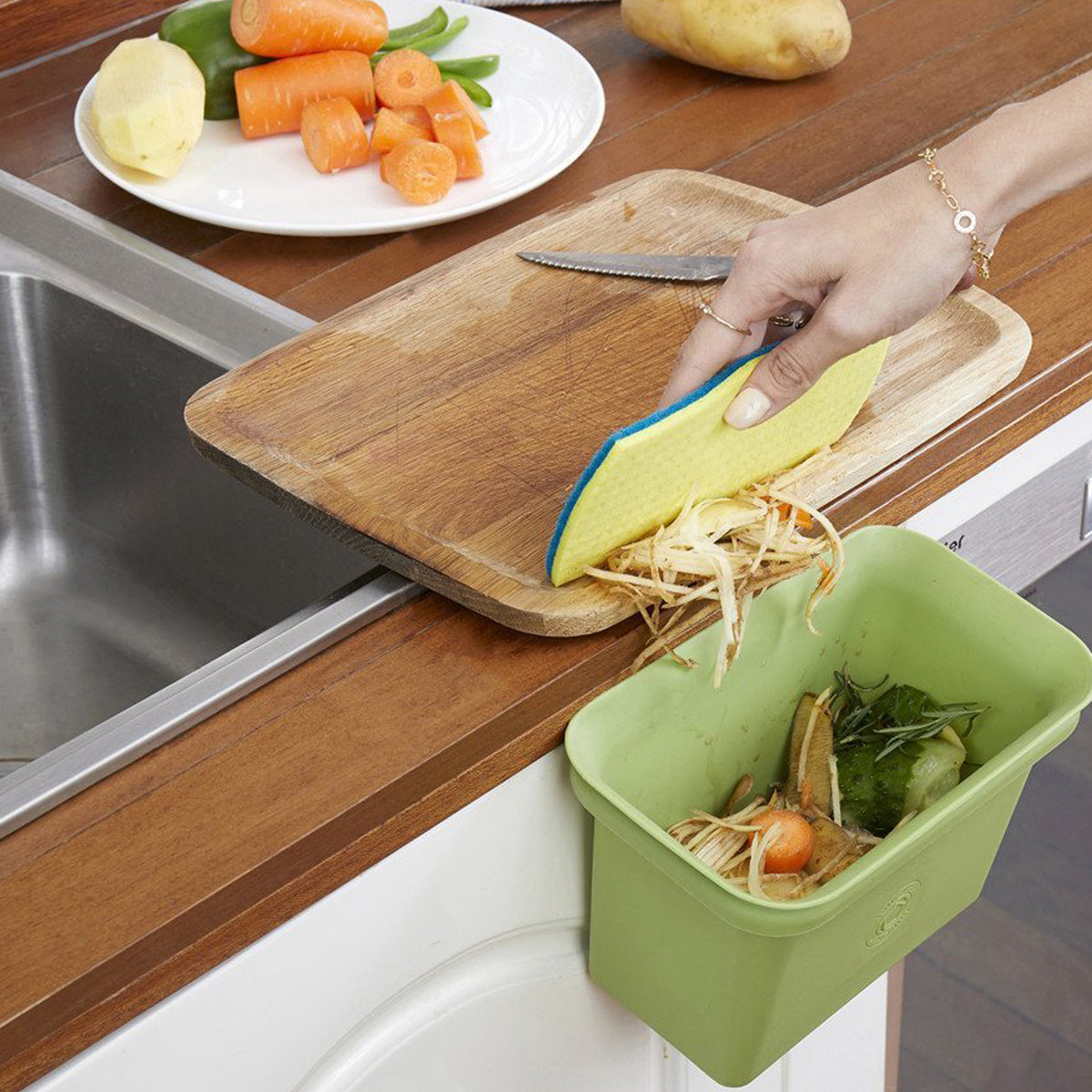 Bac à compost et collecteur de déchets pour congélateur