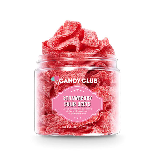 Candy Club Cinturones Sour Fresa Grande 