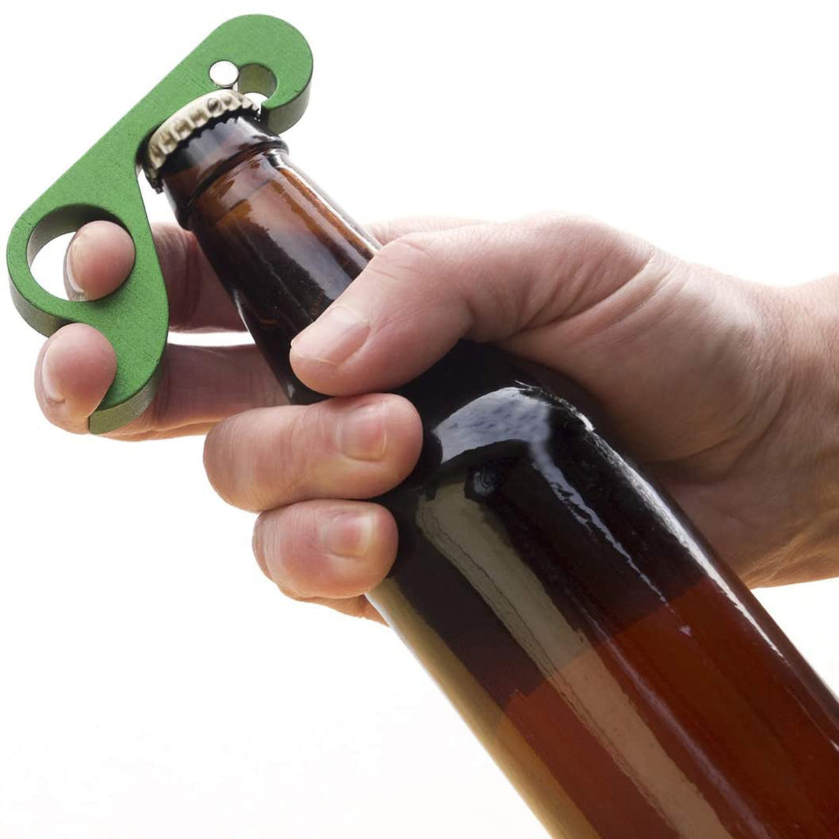 GrabOpener One-Handed Bottle Opener — Green