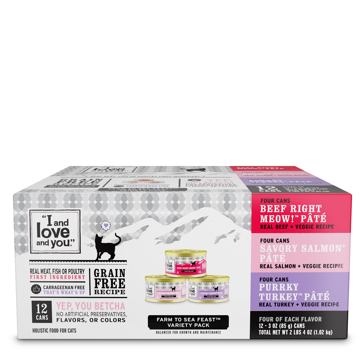 Pack varié de nourriture en conserve pour chats