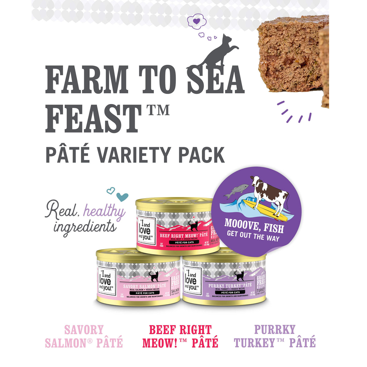Pack varié de nourriture en conserve pour chats
