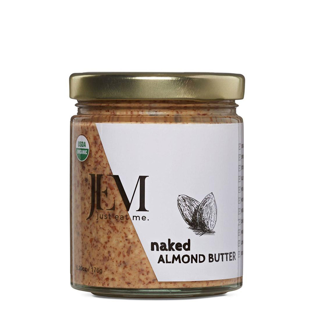 Mantequilla de almendras y nueces desnudas
