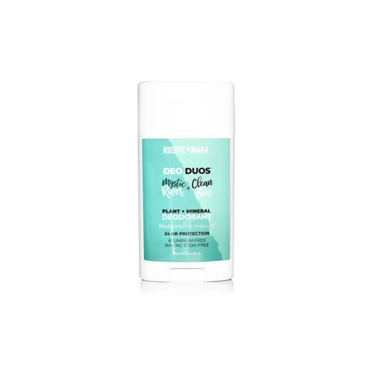 DEO DUOS: 2-in-1 MYSTIC RIVER + CLEAN BLISS PREBIOTIC Natural Deodorant