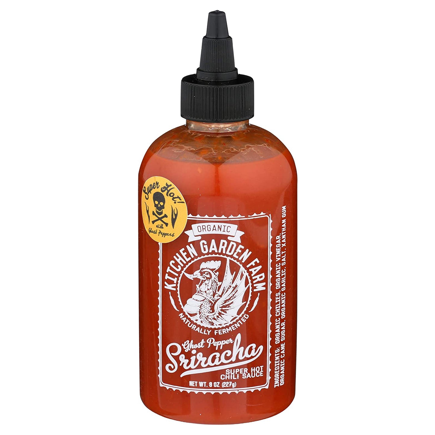 Salsa de chile súper picante Sriracha con pimiento fantasma