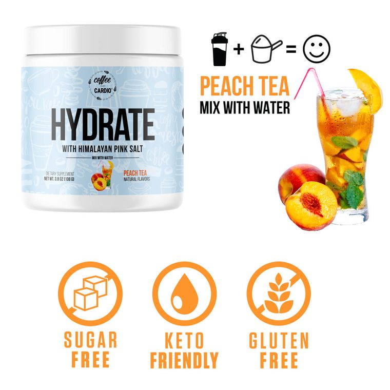 Hydrate- Electrolyte for Water- Peach Tea