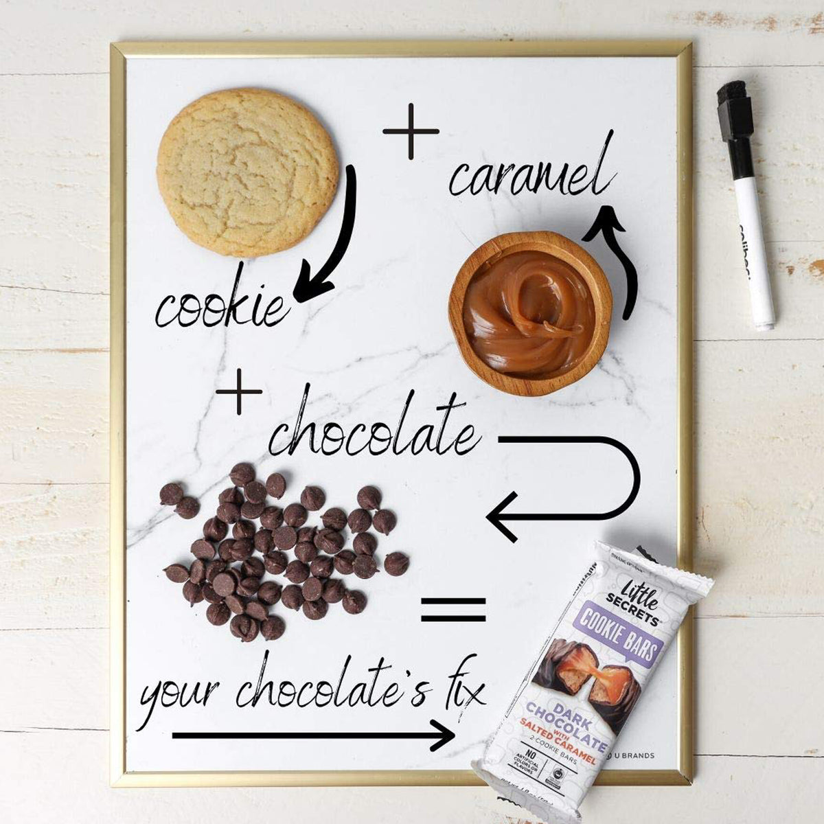 Barras de galleta de chocolate amargo con caramelo salado