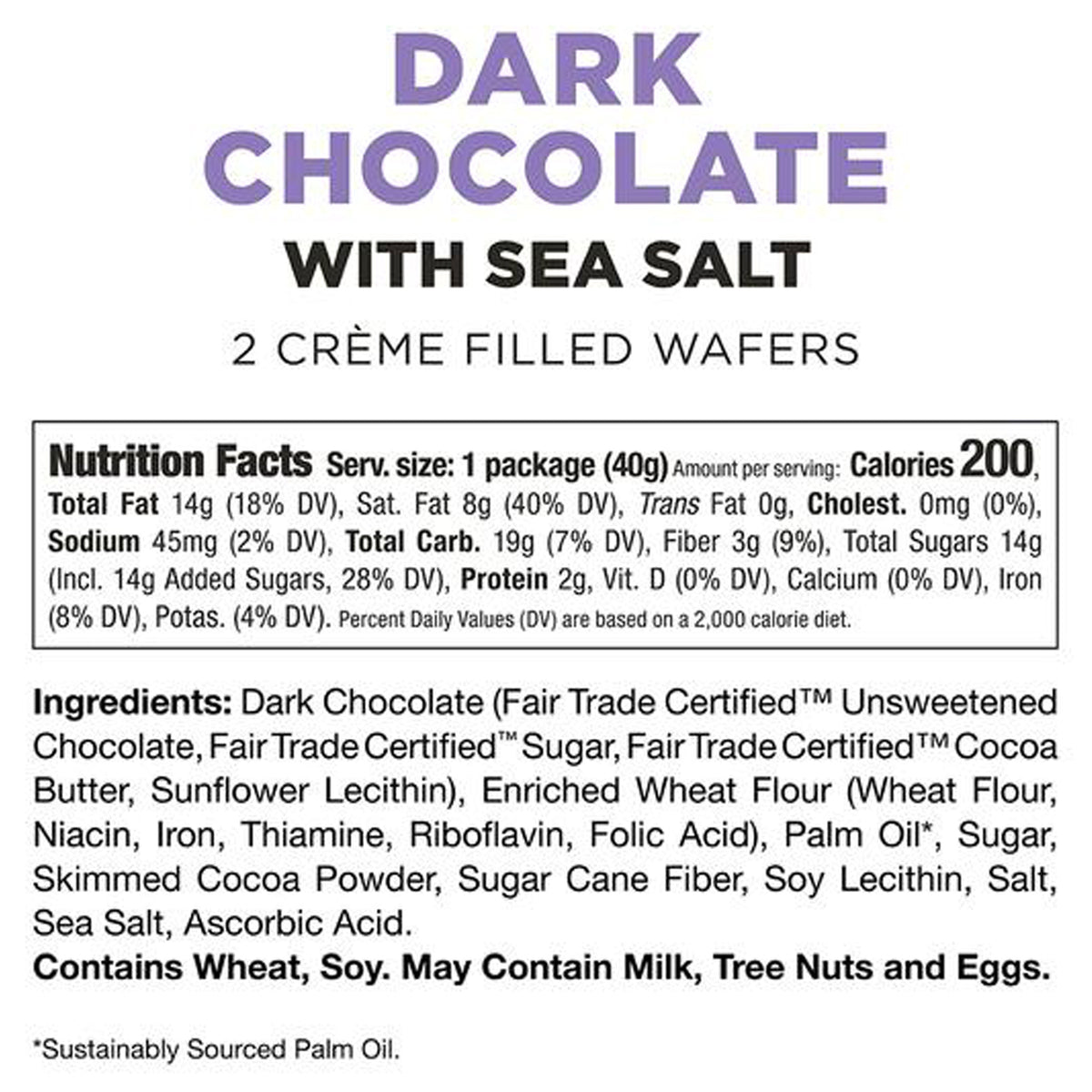 Little Secrets Dark Chocolate Crispy Wafers with Sea Salt — Individually Wrapped Minis
