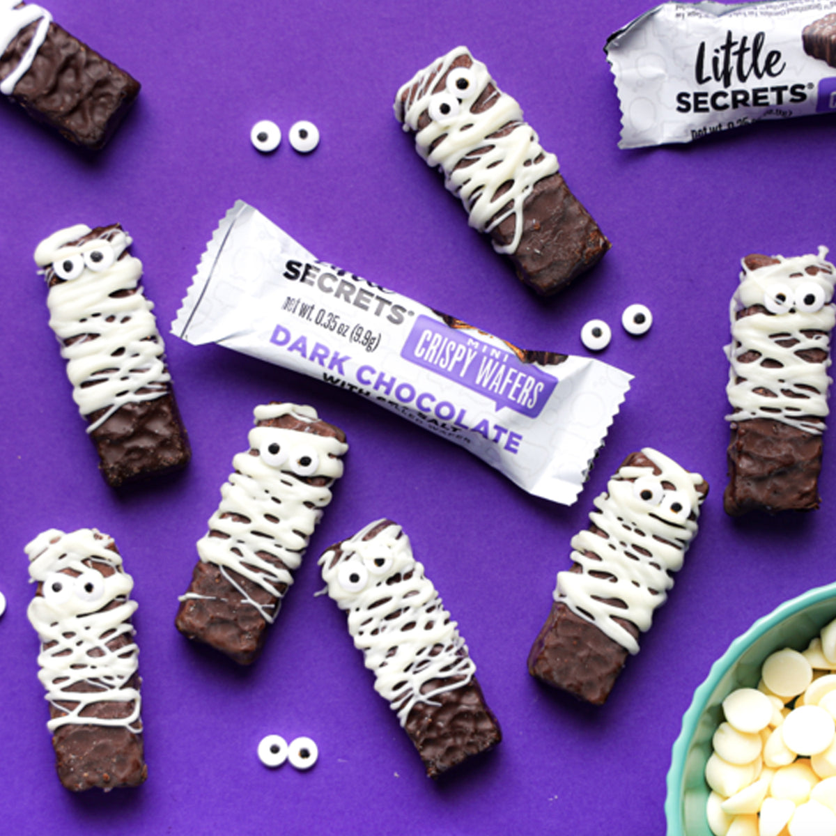 Little Secrets Dark Chocolate Crispy Wafers with Sea Salt — Individually Wrapped Minis