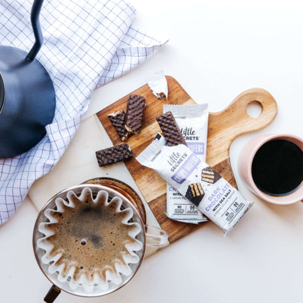 Little Secrets Dark Chocolate Crispy Wafers with Sea Salt — Individually Wrapped Minis