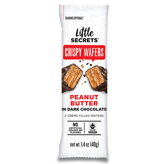 Peanut Butter Crispy Wafers in Dark Chocolate