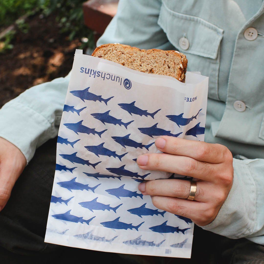 Sacs à sandwich en papier non ciré recyclables et scellables avec bande de fermeture