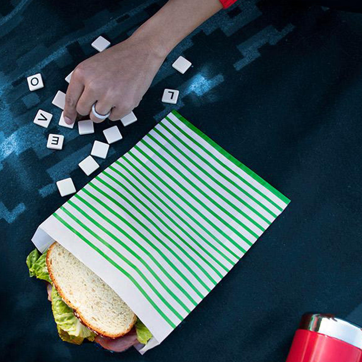 Lunchskins Non-Wax Paper XL Sandwich Bags with Closure Strip — 50 Bags