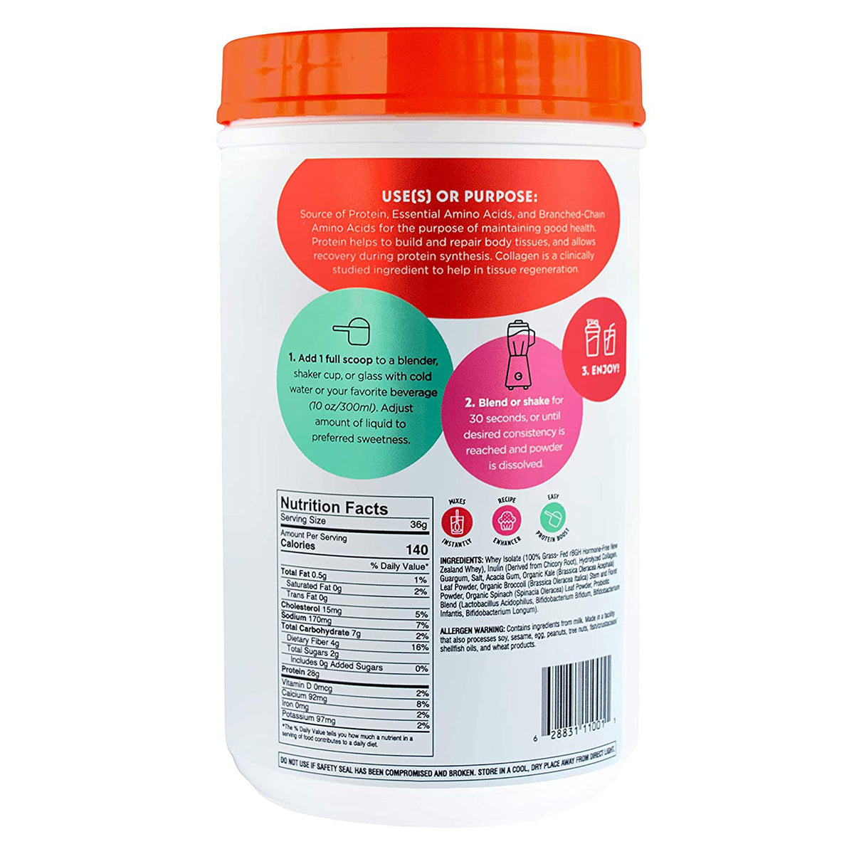 Grass-Fed Whey Protein Unflavoured-Unsweetened
