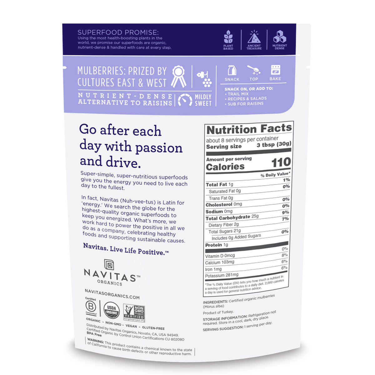 Mûres biologiques 