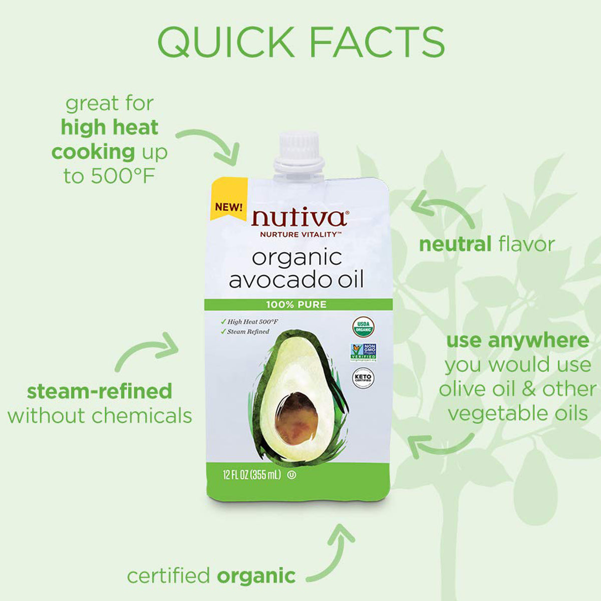 Aceite de aguacate orgánico 100% puro