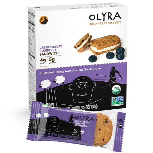 Organic Sandwich Breakfast Biscuits - Greek Yogurt & Blueberry