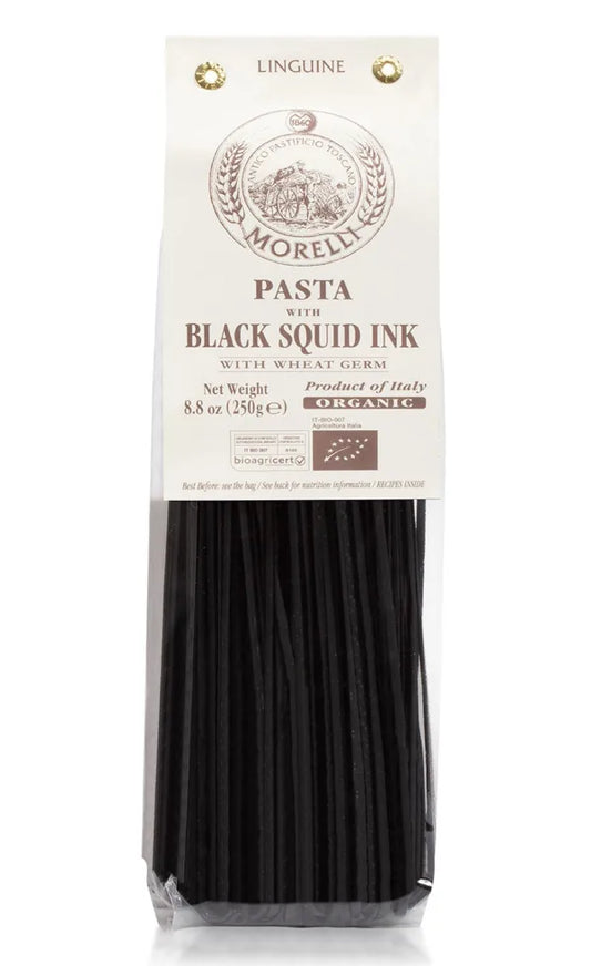 Linguini de pasta con tinta de calamar Morelli