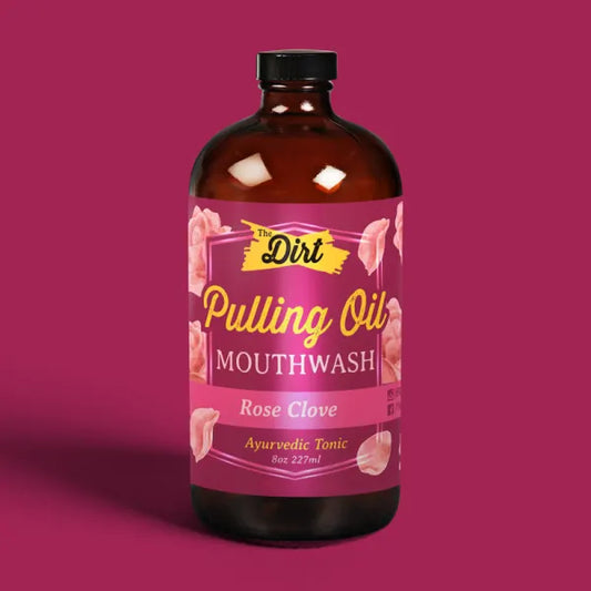 Oil Pulling Mouthwash - Rose Clove - 8 oz