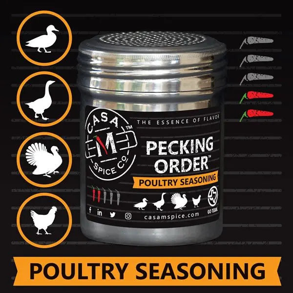 Pecking Order Poultry Seasoning - Original - 10 oz Stainless Shaker
