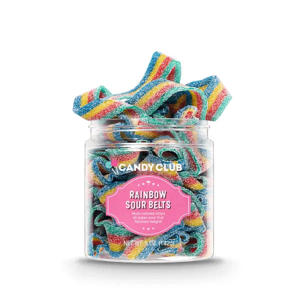 Candy Club Rainbow Sour Belts - Small
