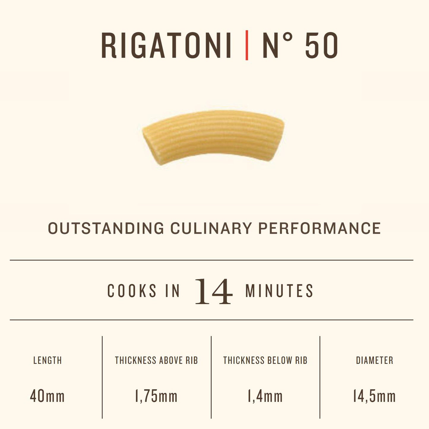 Pasta Italiana Rigatoni N°50