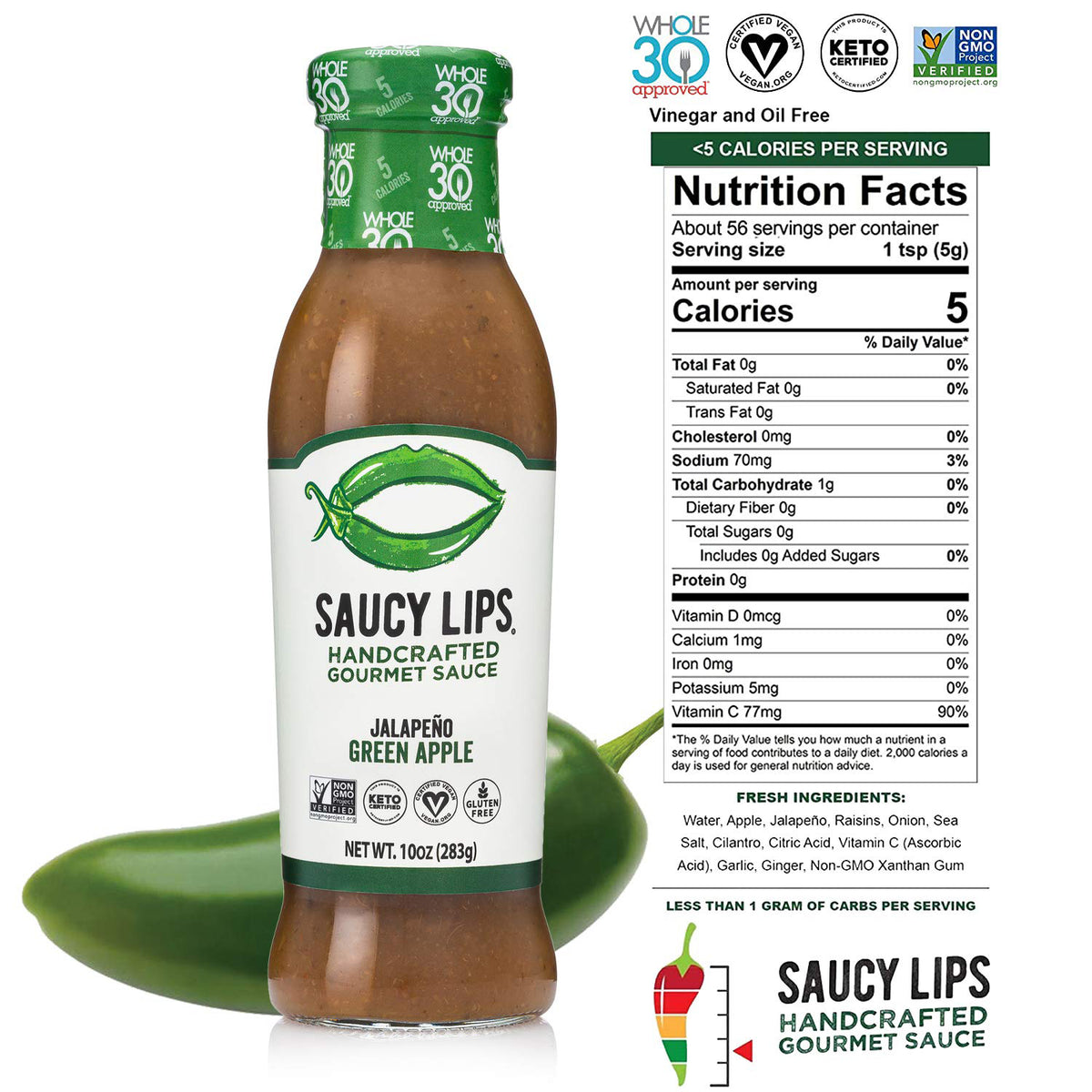 Salsa De Manzana Verde Y Jalapeño